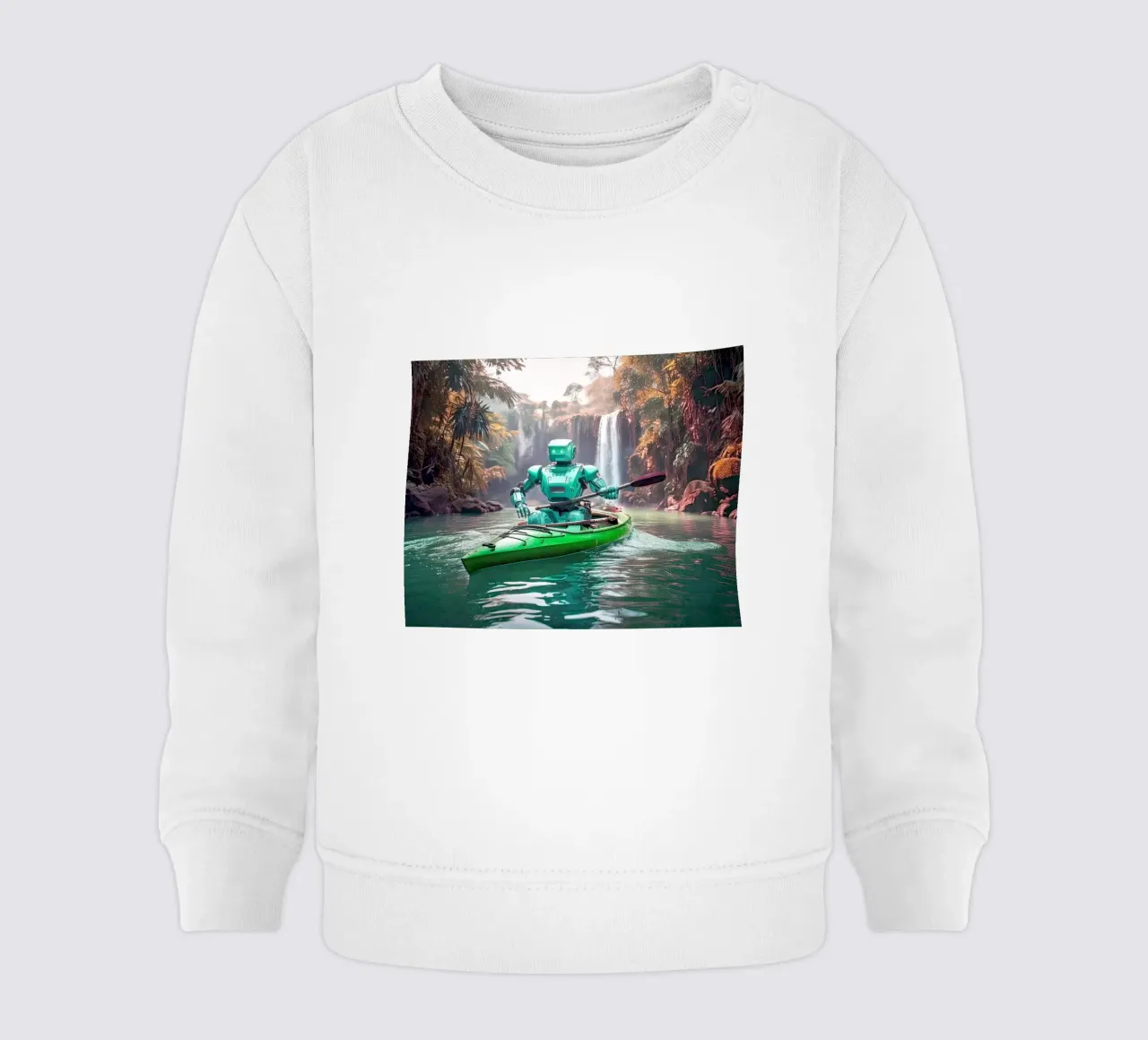 ROBOT EN CANOE. Vert. felpa neonato da Thierry vobmann photography