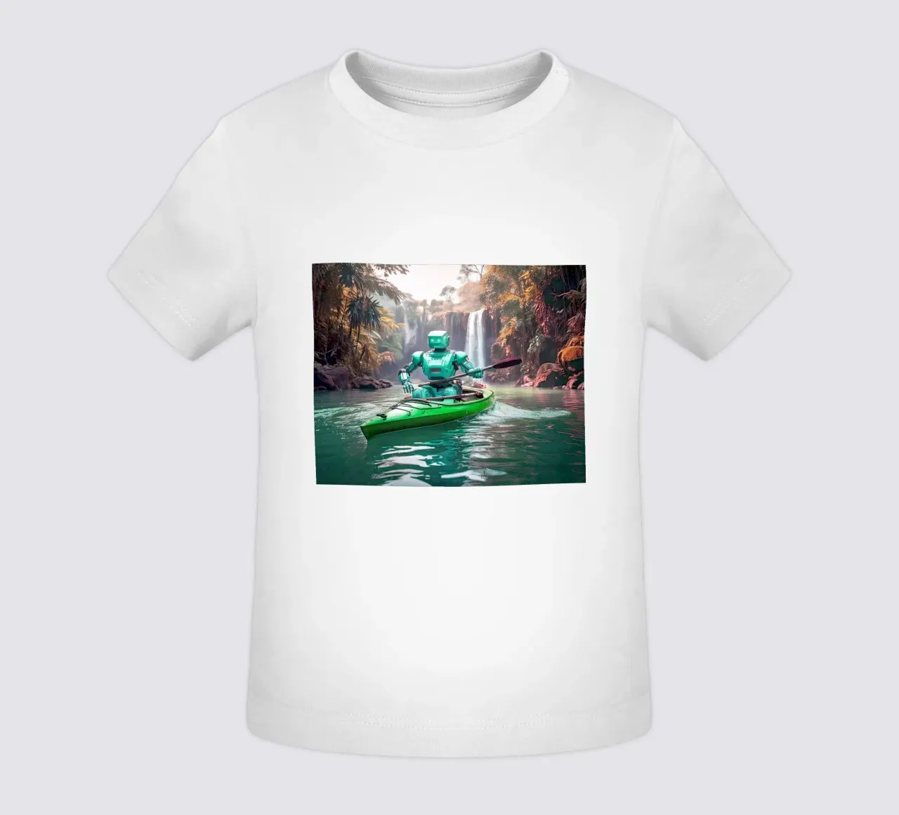 ROBOT EN CANOE. Vert. maglietta neonato da Thierry vobmann photography