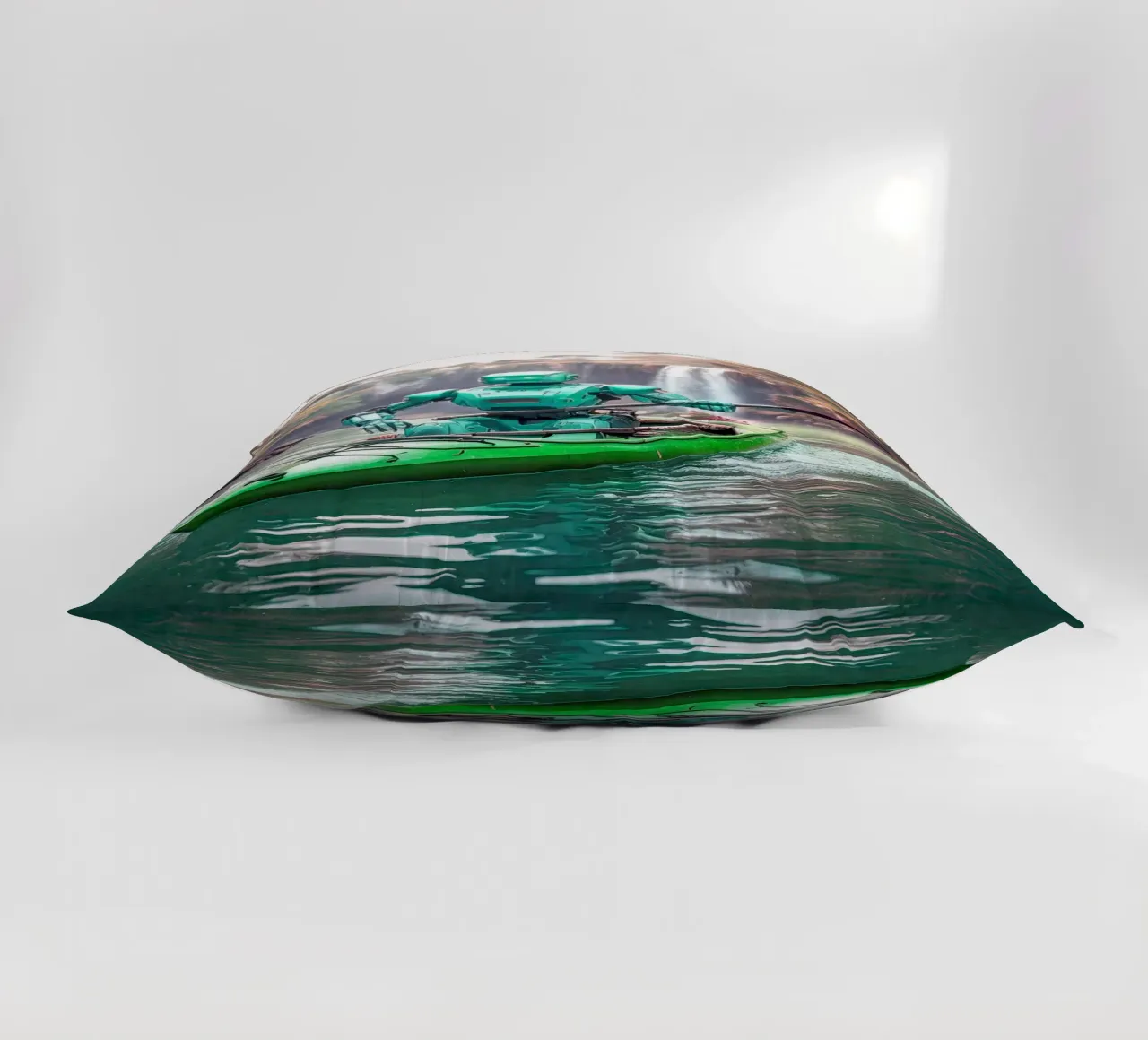 ROBOT EN CANOE. Vert. cuscino da Thierry vobmann photography