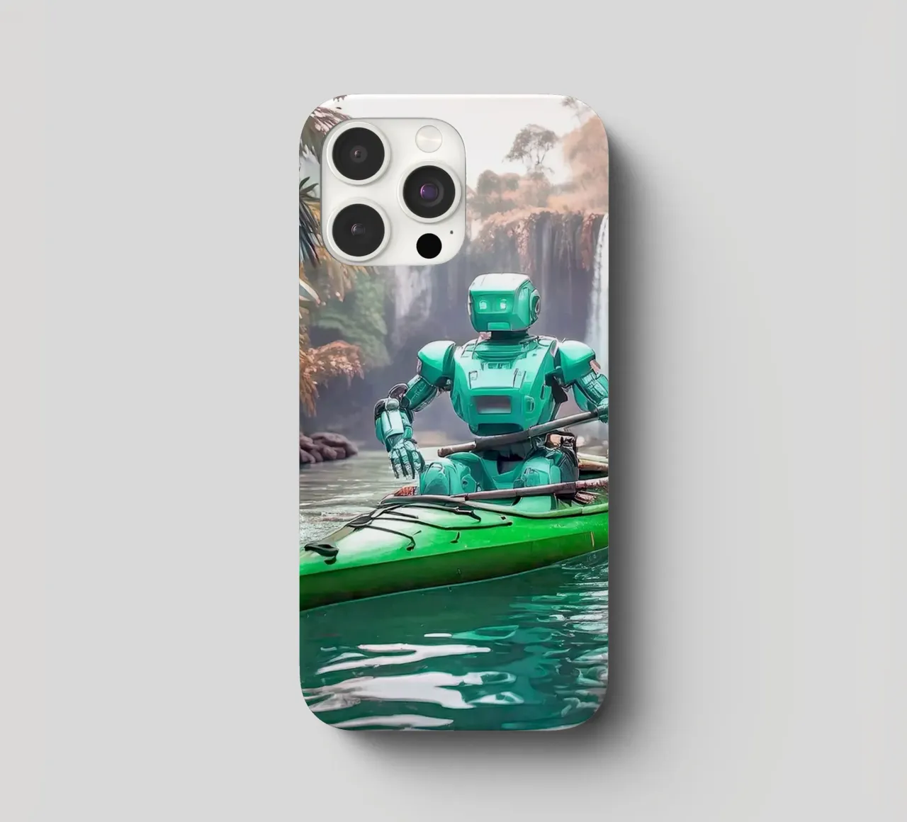 ROBOT EN CANOE. Vert. cover iphone da Thierry vobmann photography