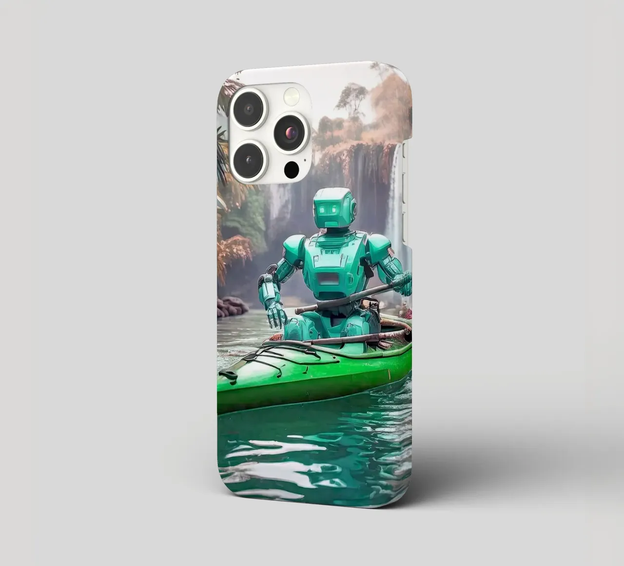 ROBOT EN CANOE. Vert. cover iphone da Thierry vobmann photography