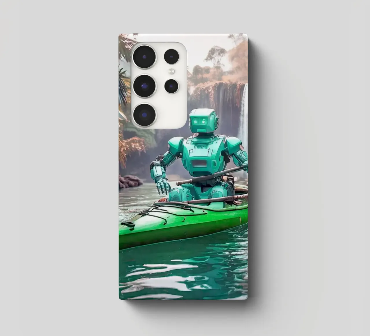 ROBOT EN CANOE. Vert. cover samsung da Thierry vobmann photography