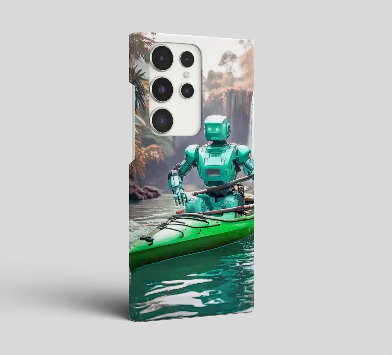 ROBOT EN CANOE. Vert. cover samsung da Thierry vobmann photography