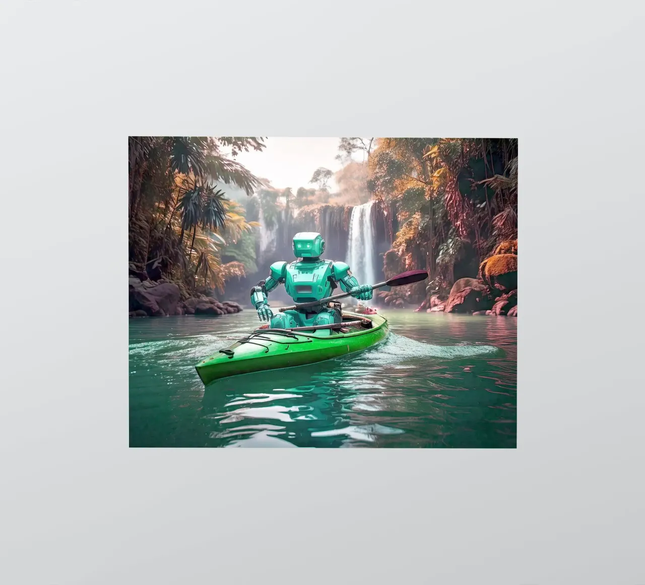 ROBOT EN CANOE. Vert. adesivo da Thierry vobmann photography