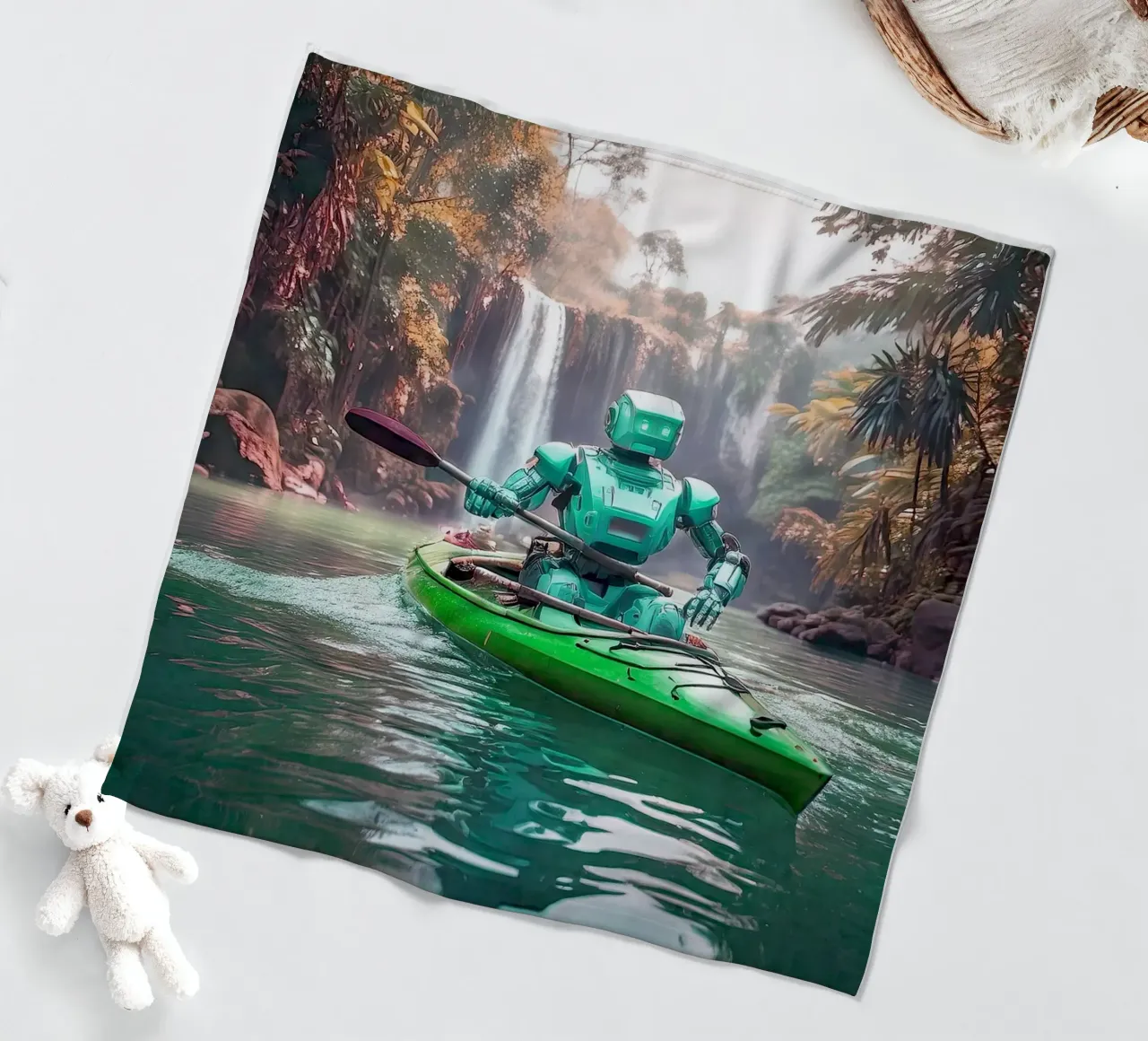 ROBOT EN CANOE. Vert. coperta in pile da Thierry vobmann photography
