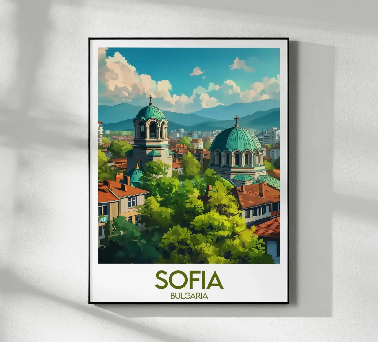 Affiche Sofia Bulgarie plexiglass da Frame the World