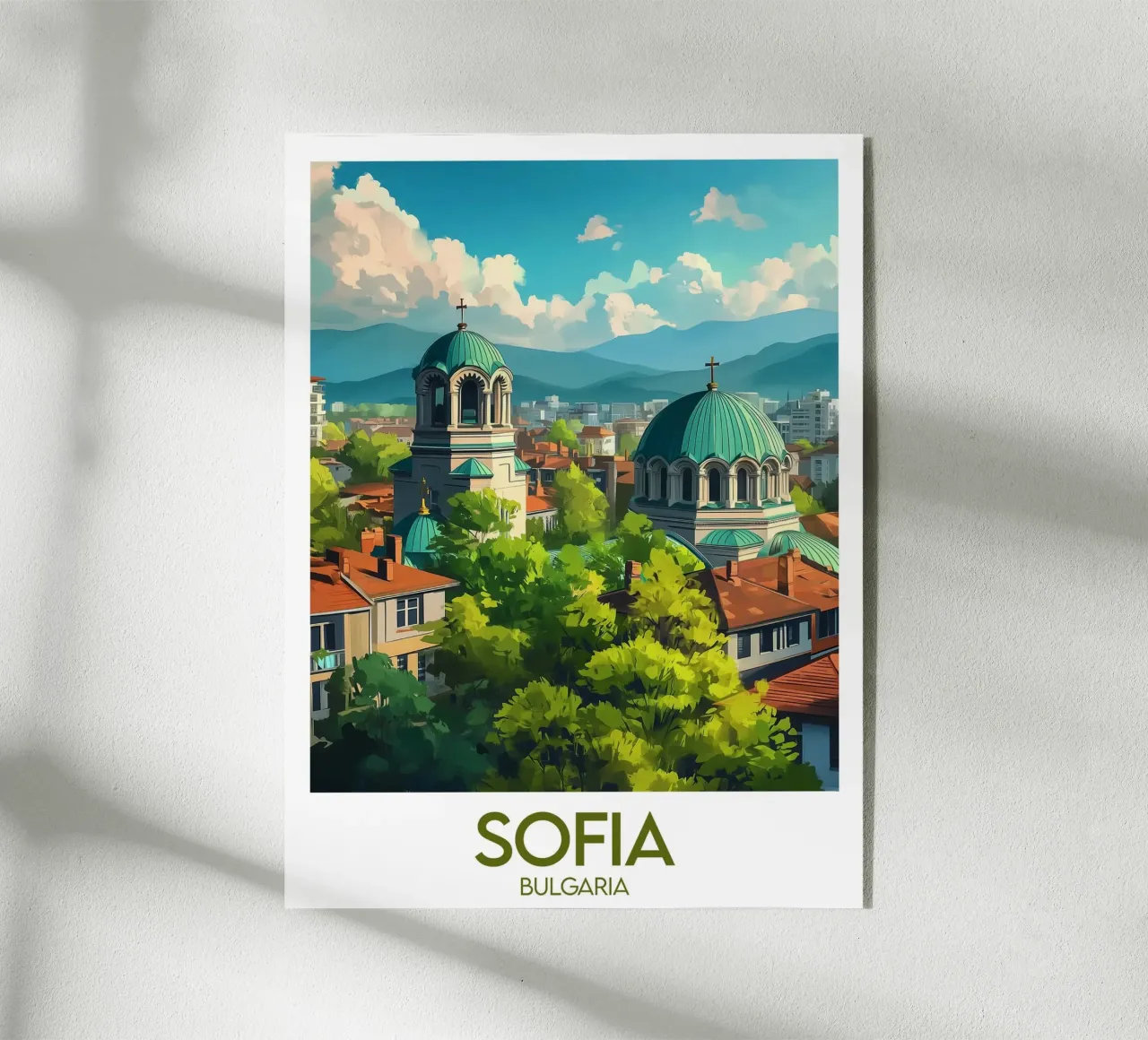 Affiche Sofia Bulgarie plexiglass da Frame the World