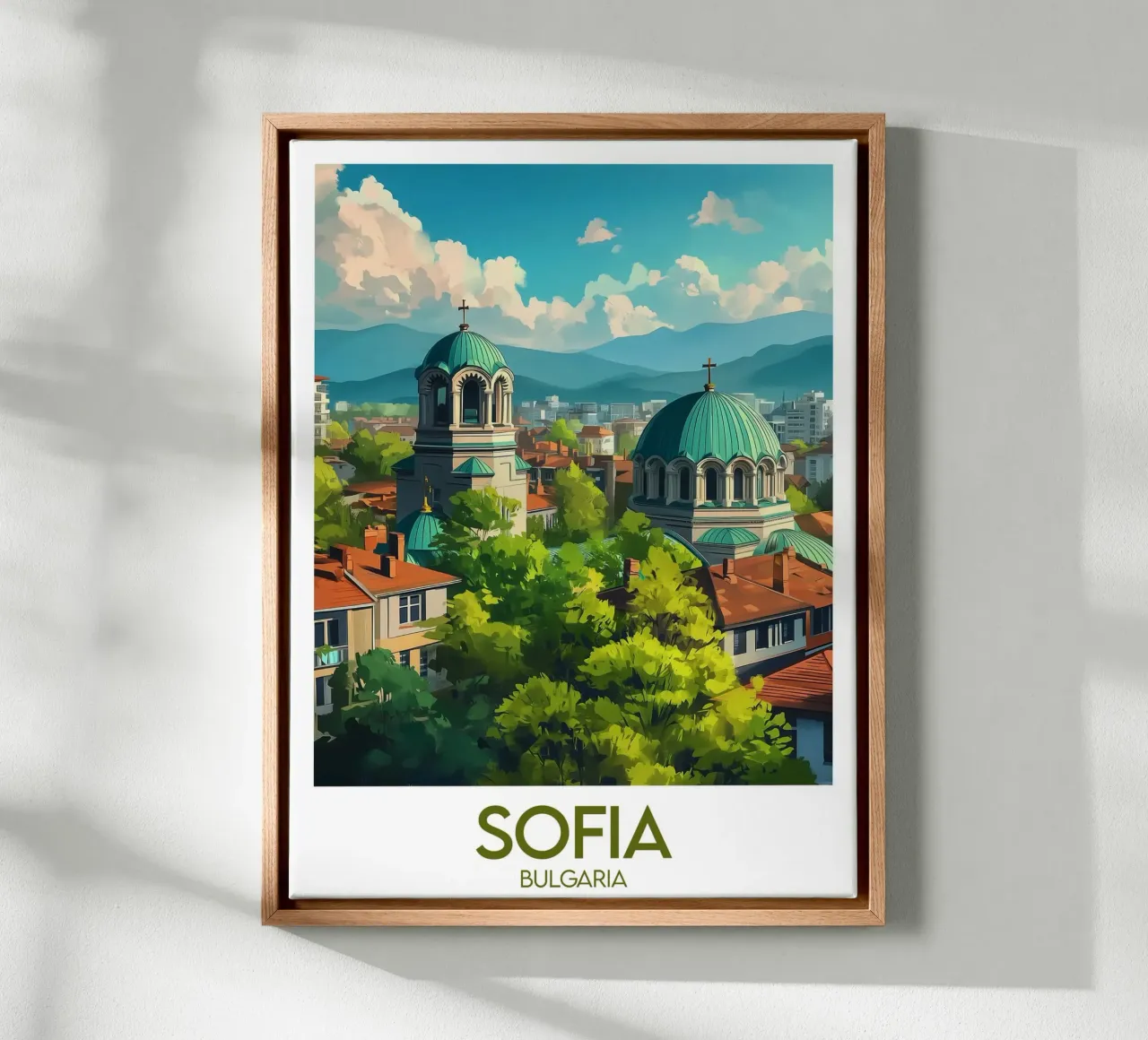 Affiche Sofia tela con Cornice a cassetta da Frame the World
