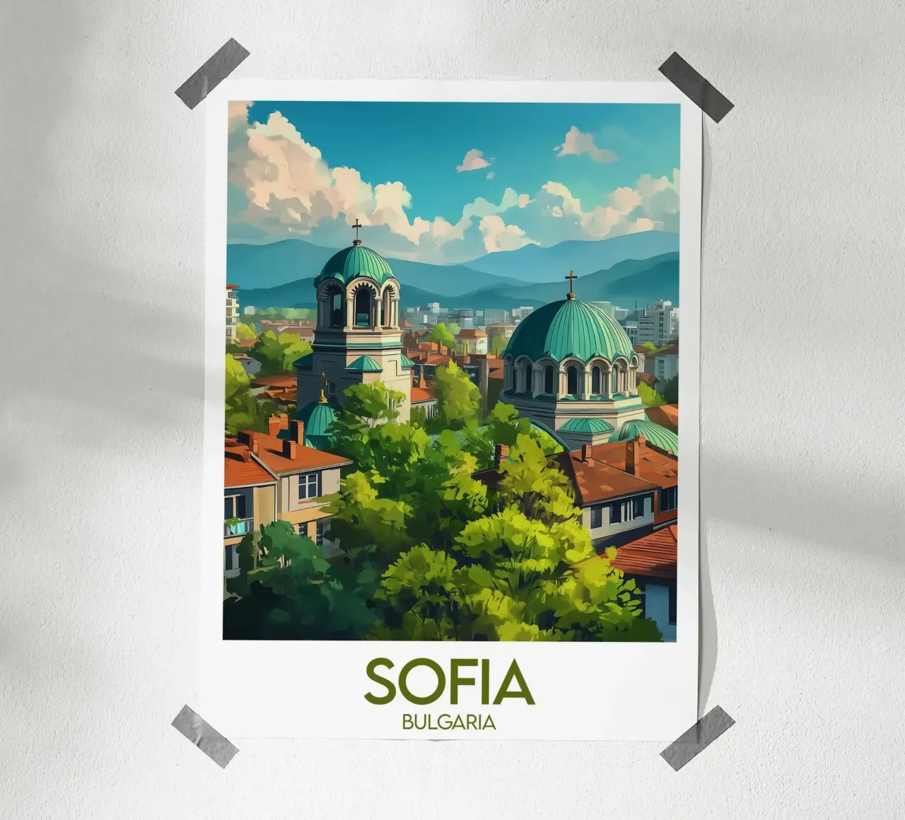 Affiche Sofia poster con telaio in legno da Frame the World