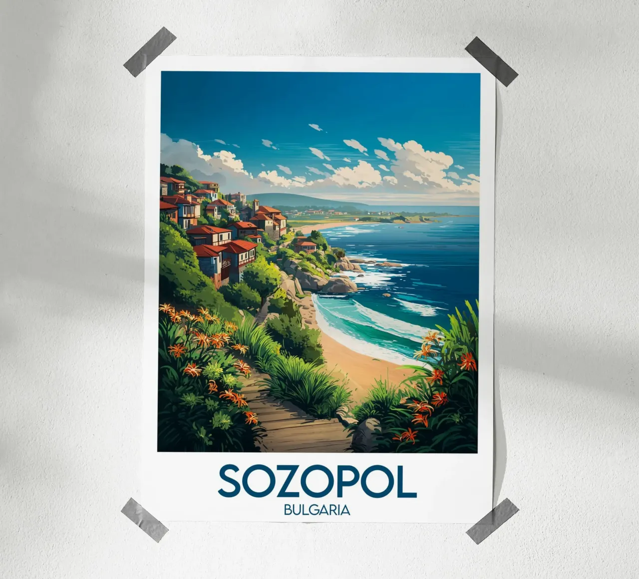 Affiche Sozopol poster con telaio in plastica da Frame the World