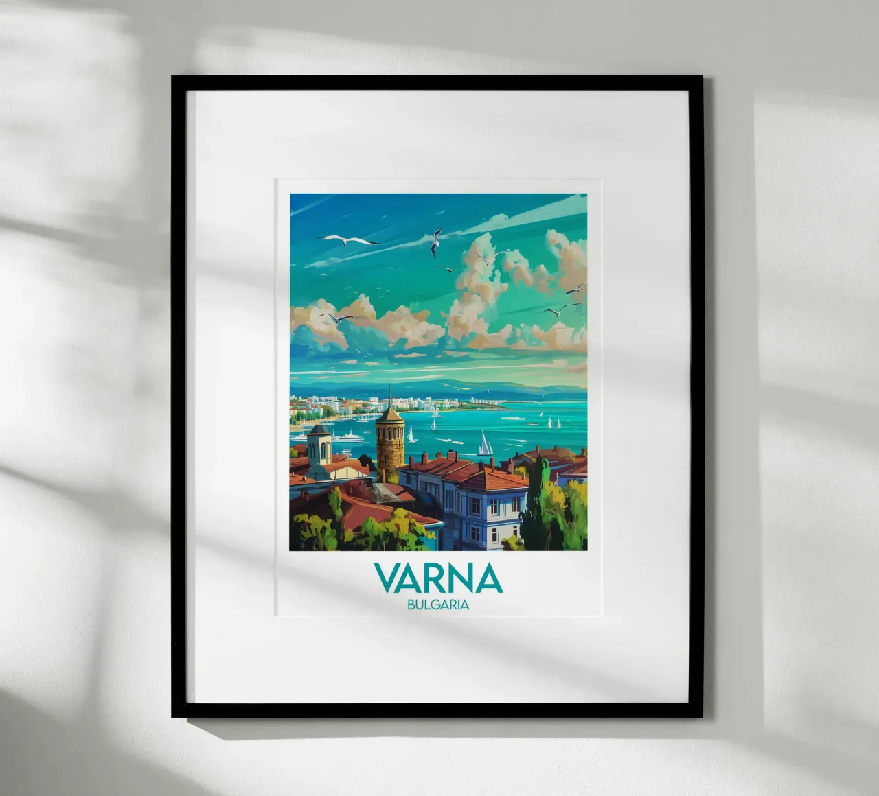 Affiche Varna Bulgarie Poster von Frame the World