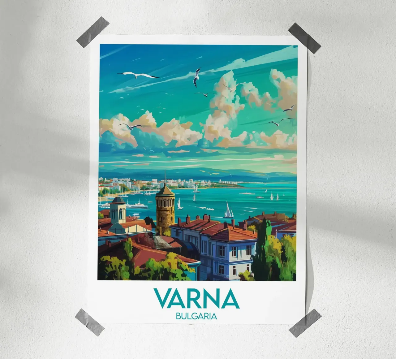 Affiche Varna Bulgarie Poster von Frame the World