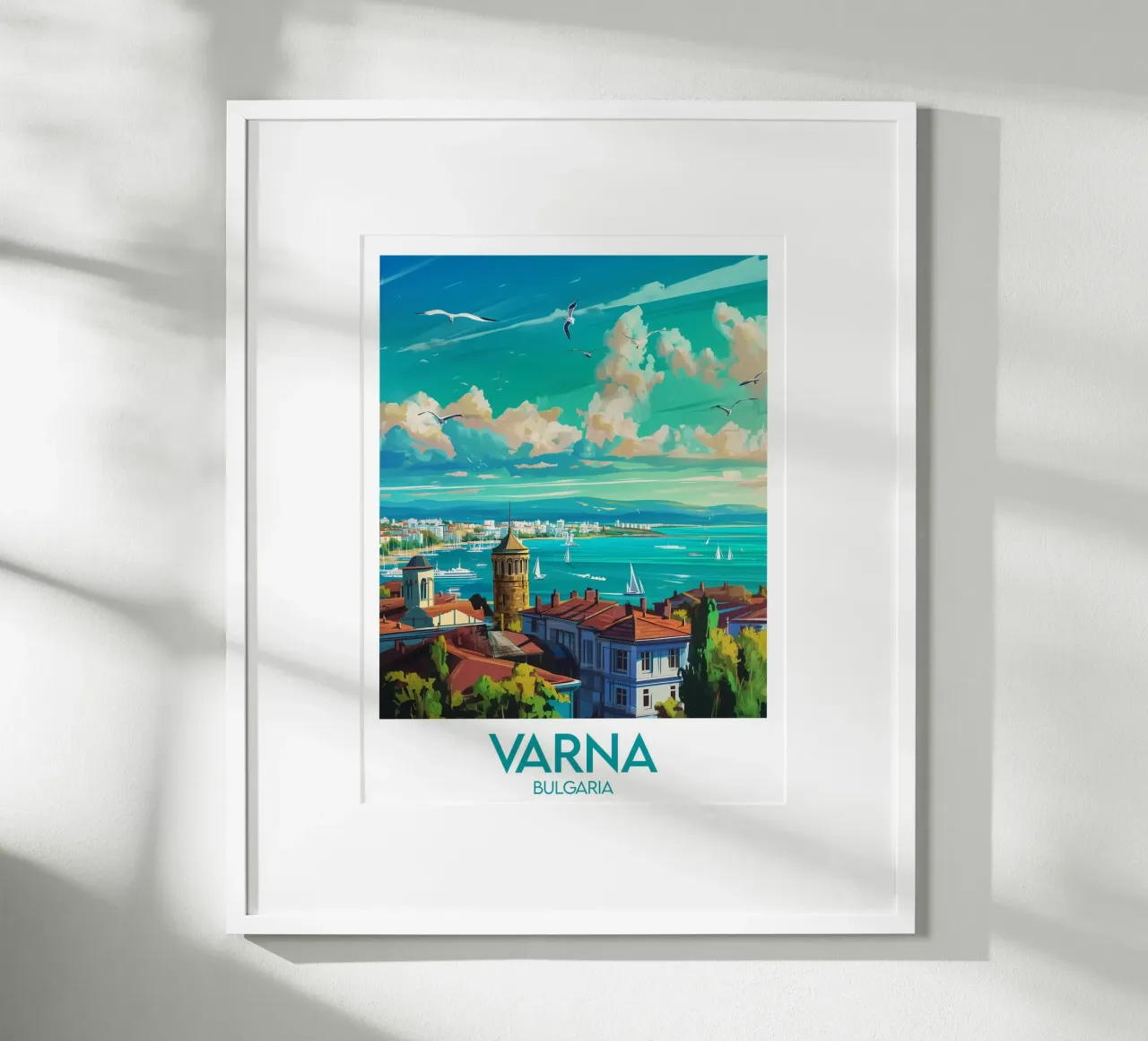 Affiche Varna Bulgarie Poster von Frame the World