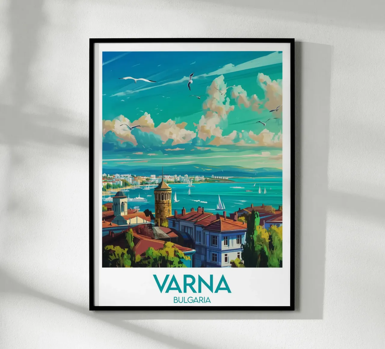 Affiche Varna Bulgarie Poster von Frame the World