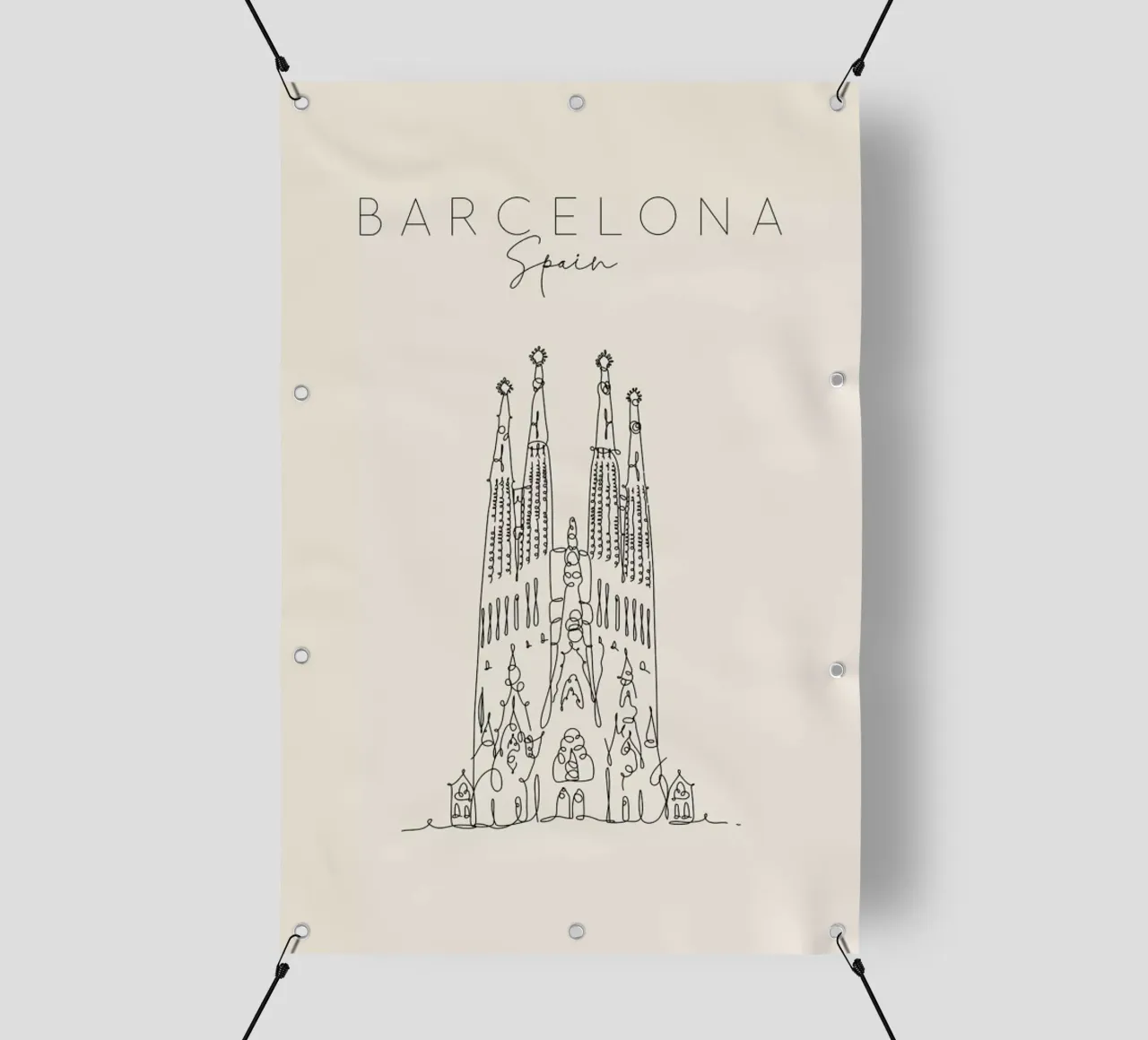Barcelona telo in pvc da The Cartography Collection