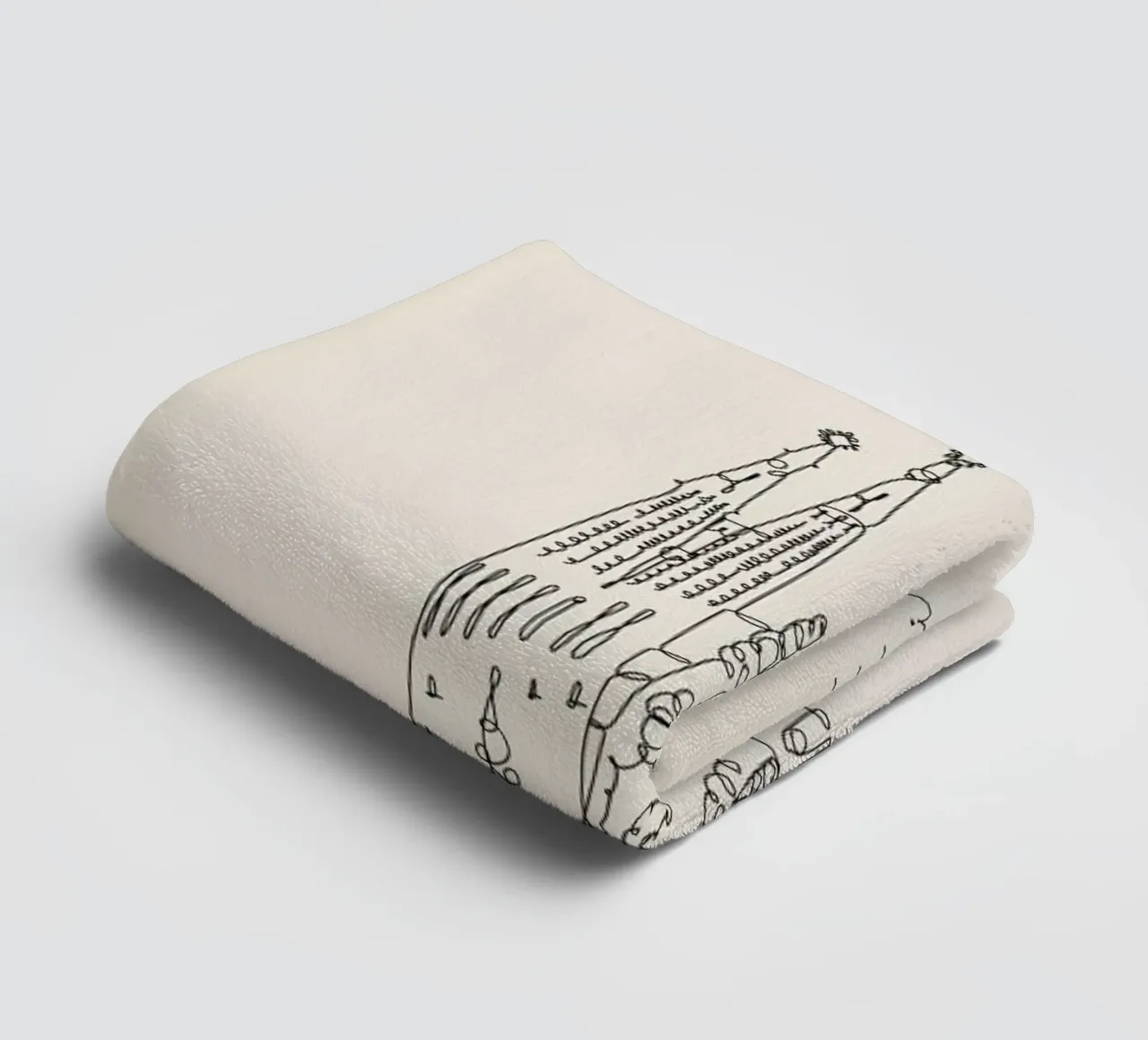 Barcelona asciugamano da bagno da The Cartography Collection