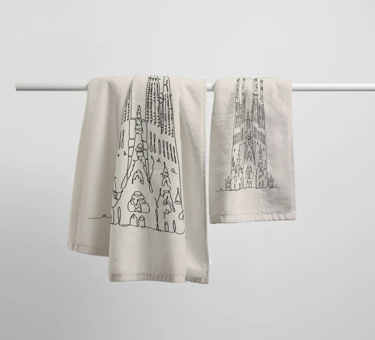 Barcelona asciugamano da bagno da The Cartography Collection