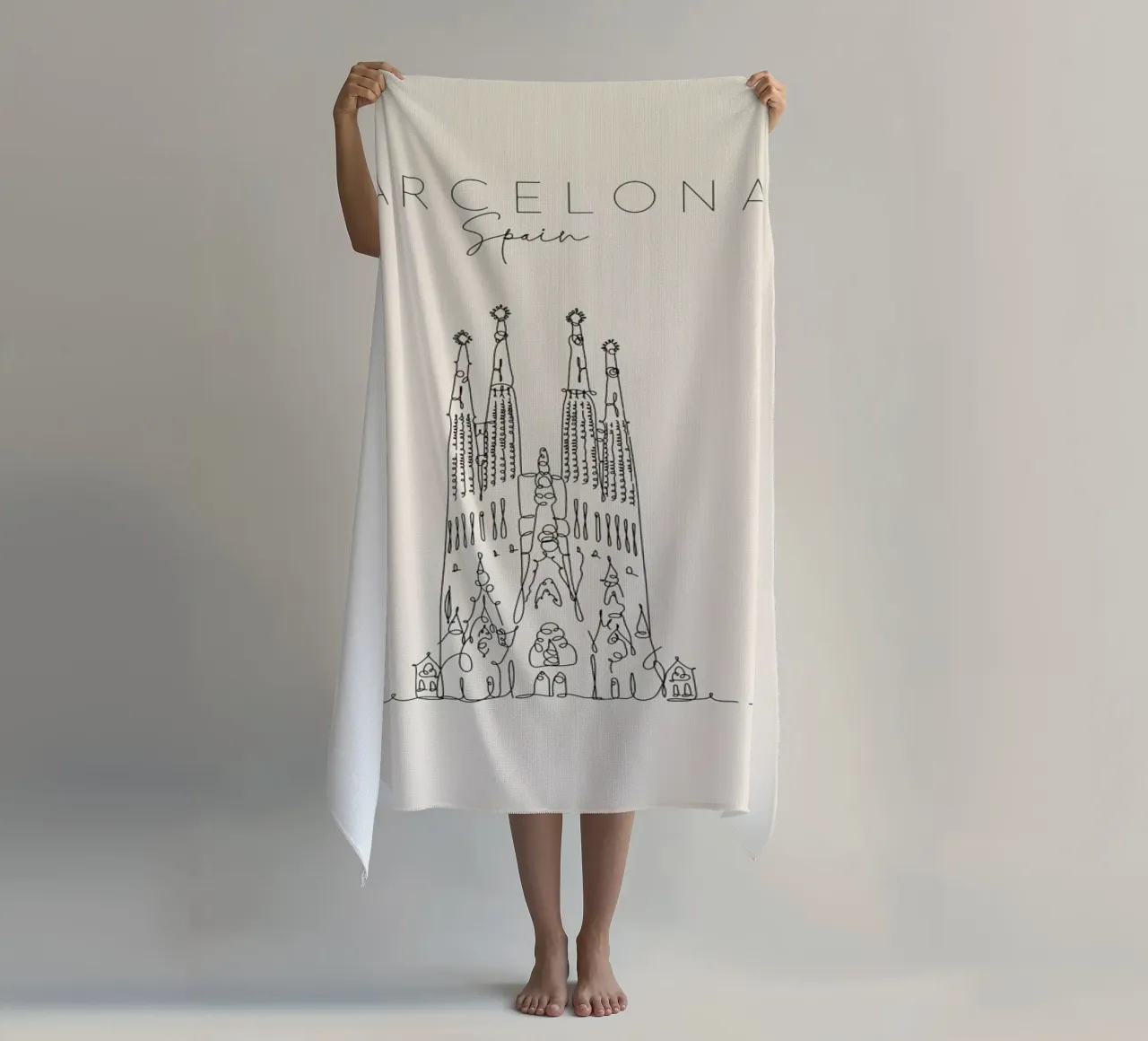 Barcelona telo mare da The Cartography Collection