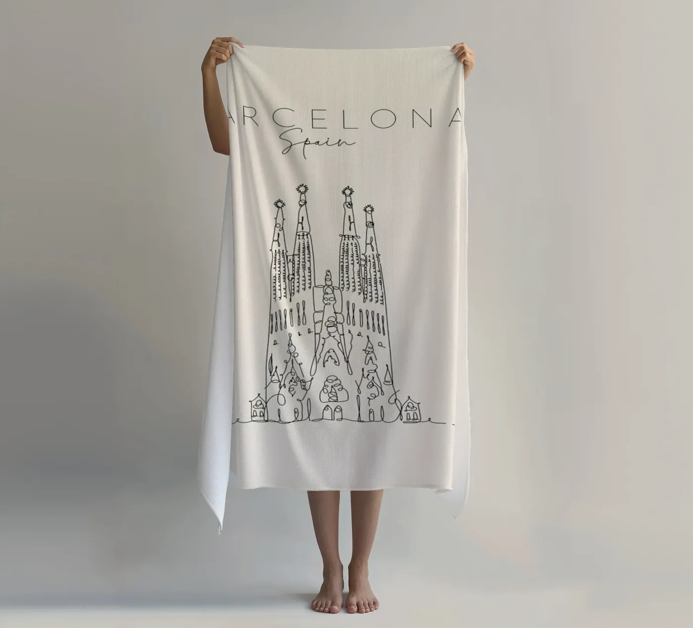 Barcelona telo mare da The Cartography Collection