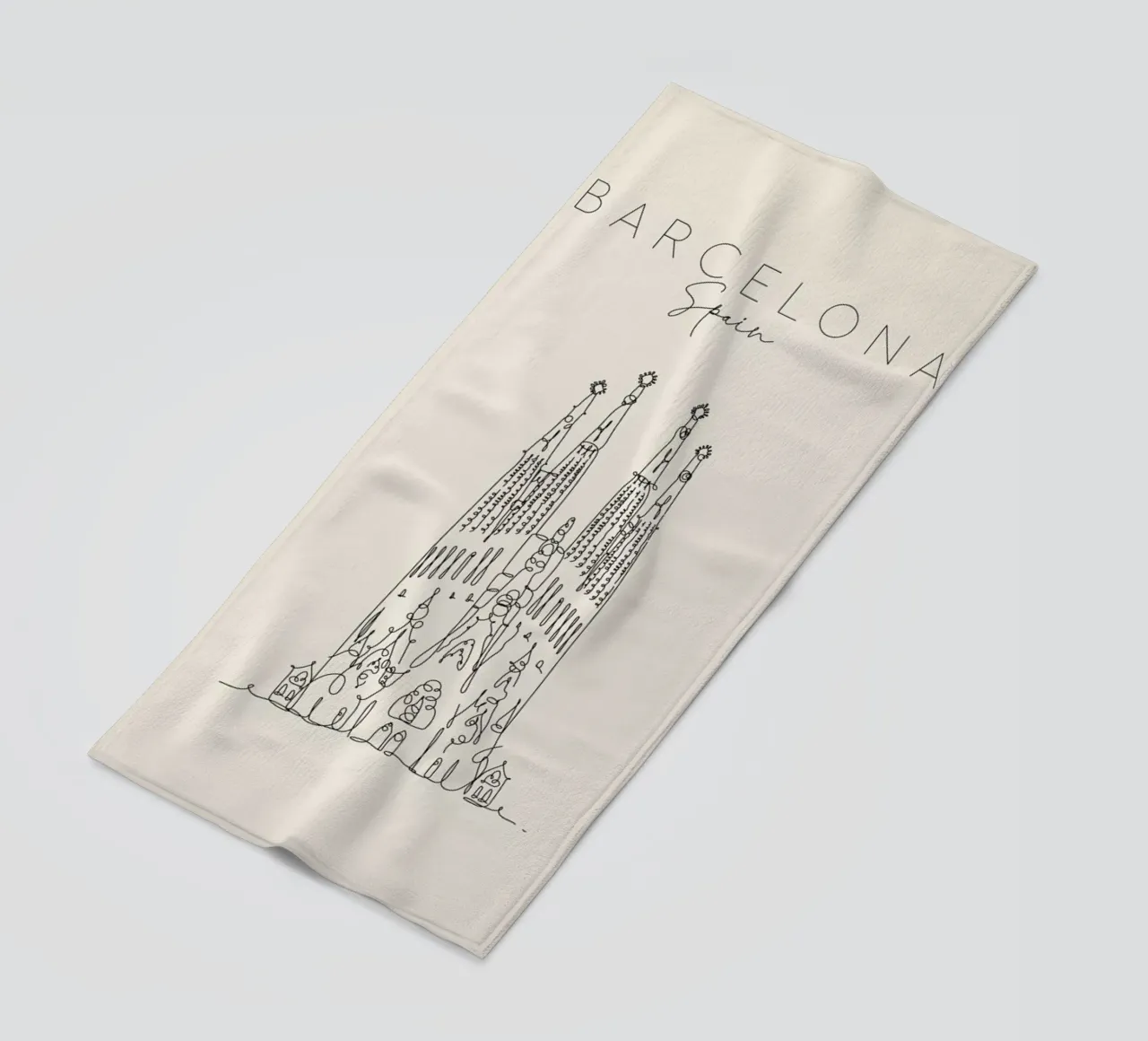 Barcelona telo mare da The Cartography Collection