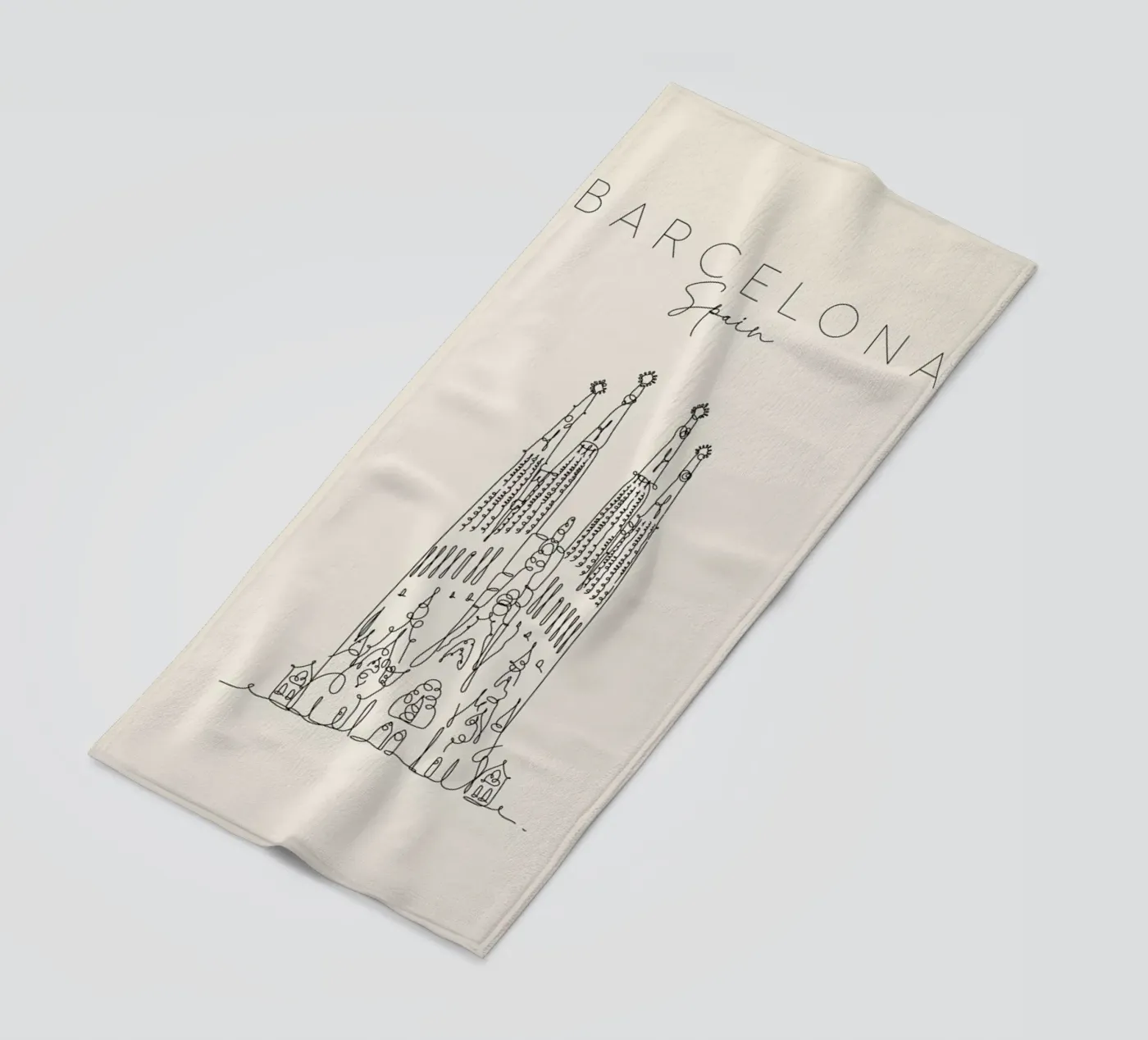 Barcelona telo mare da The Cartography Collection