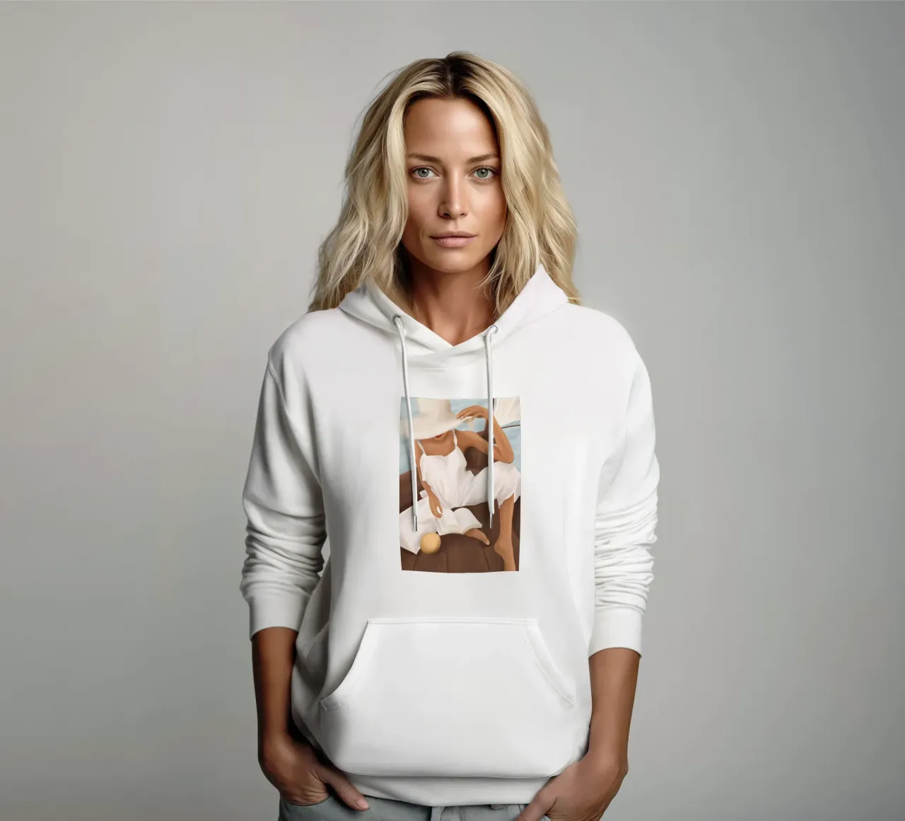 Summer Reading I felpa con cappuccio da cityart