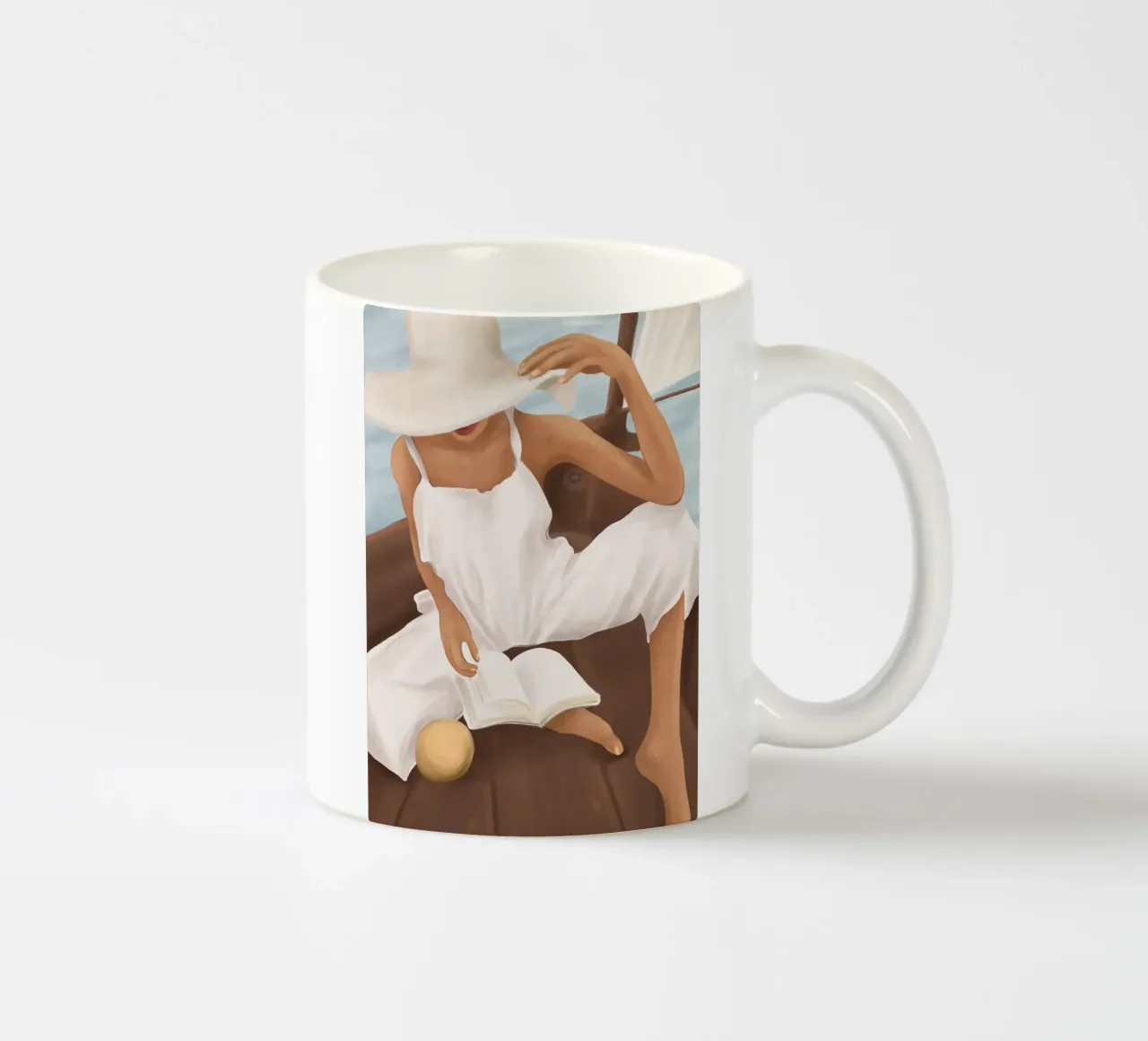 Summer Reading I tazza in ceramica da cityart