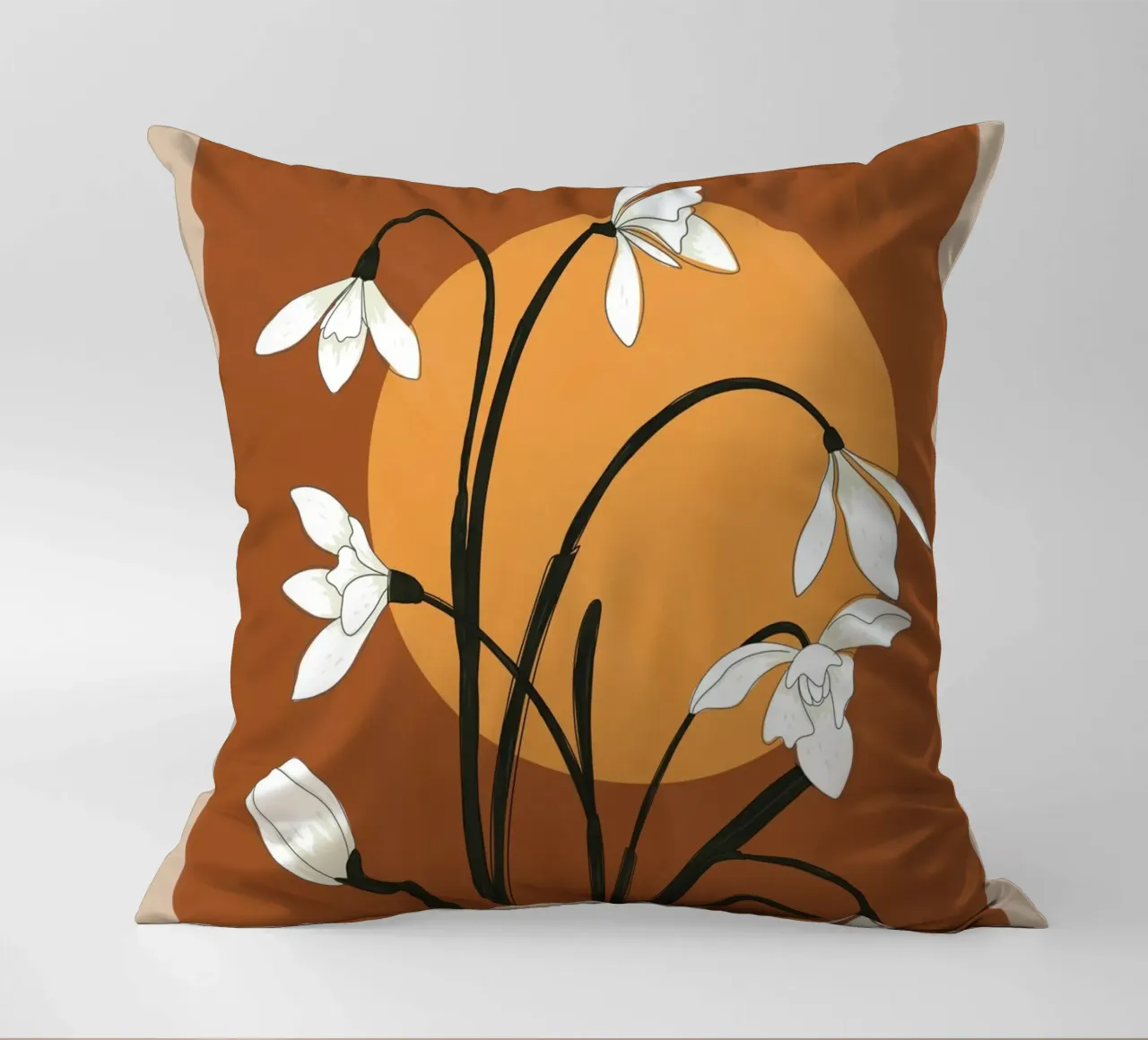 Beautiful Snowdrop Flowers 1 cuscino da cityart