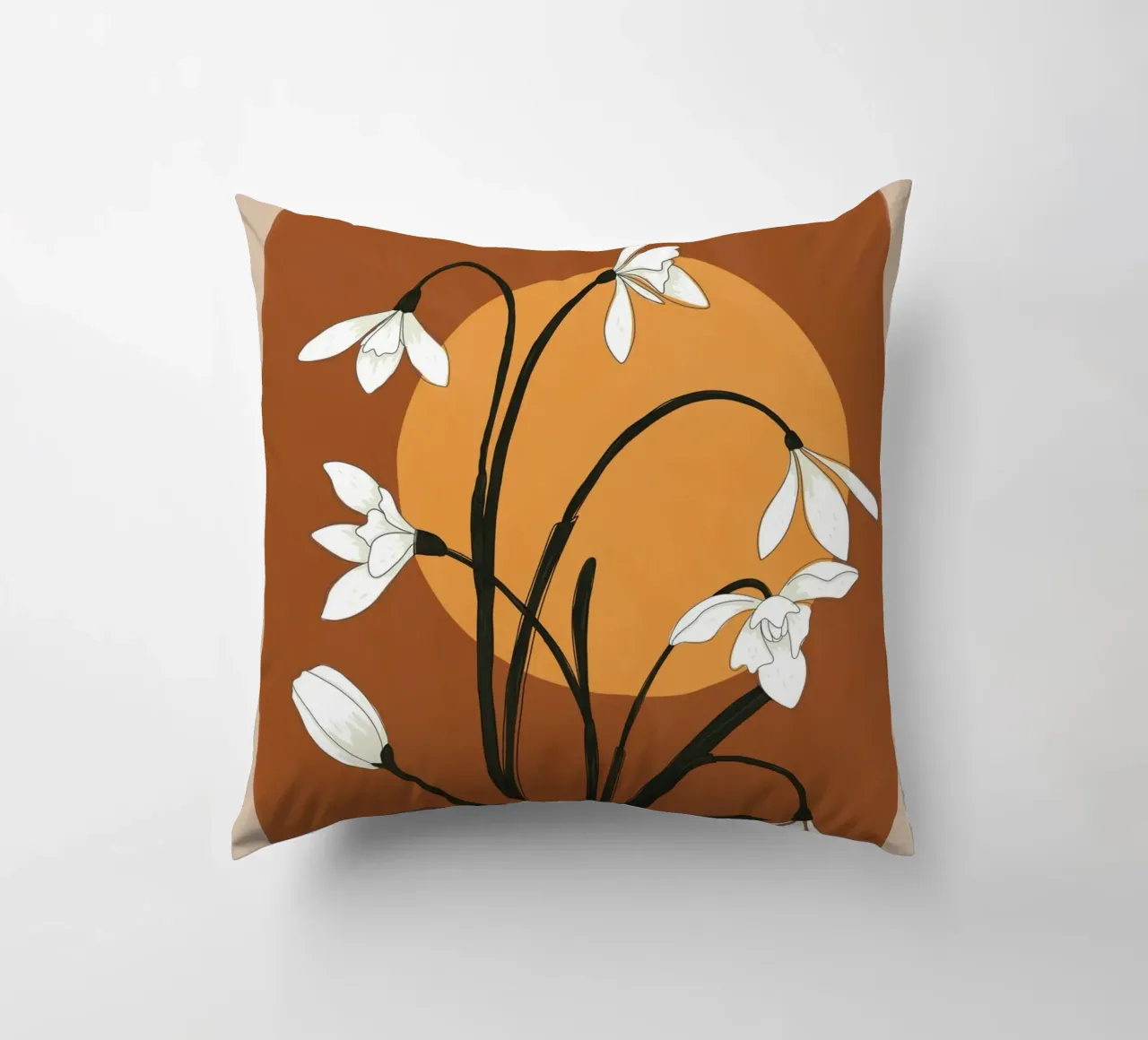 Beautiful Snowdrop Flowers 1 cuscino da cityart