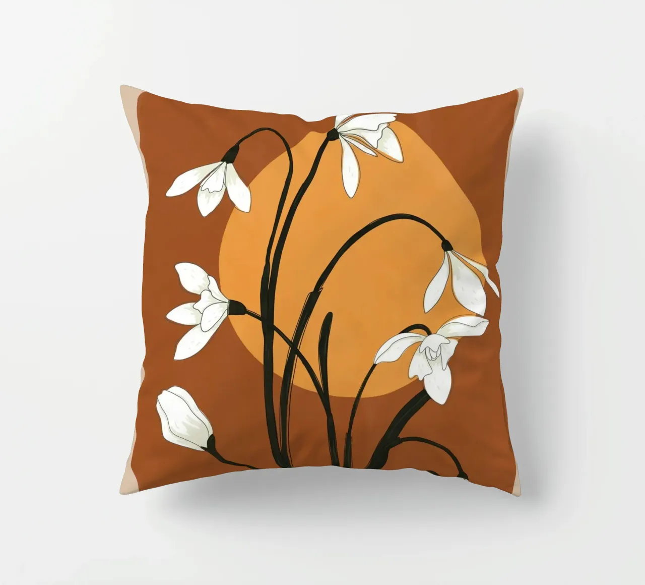 Beautiful Snowdrop Flowers 1 cuscino da cityart