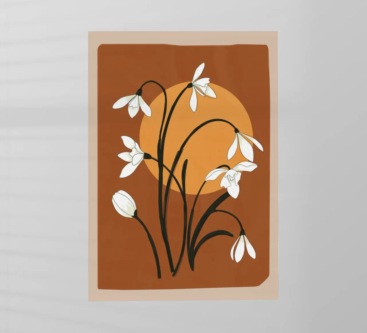 Beautiful Snowdrop Flowers 1 pellicola backlit da cityart