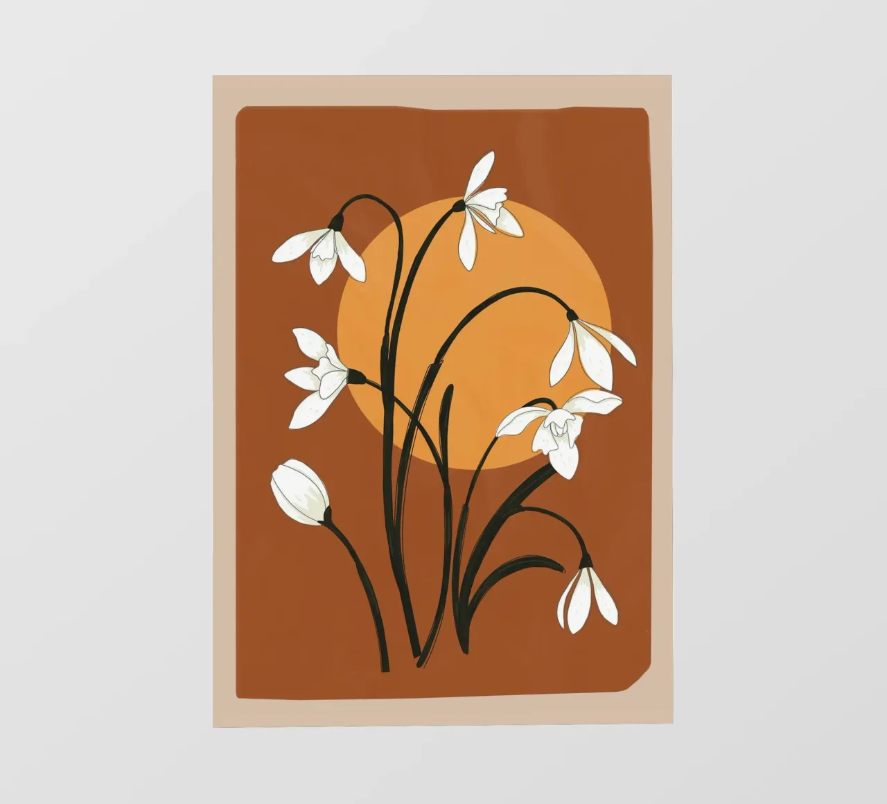 Beautiful Snowdrop Flowers 1 pellicola backlit da cityart