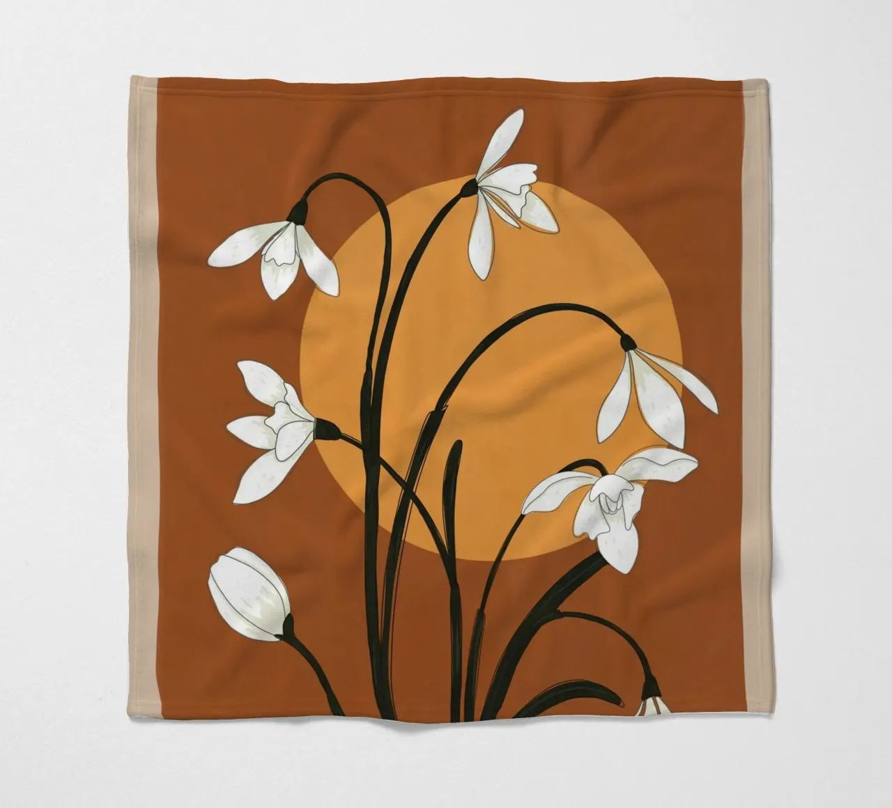 Beautiful Snowdrop Flowers 1 fleecedeken van cityart