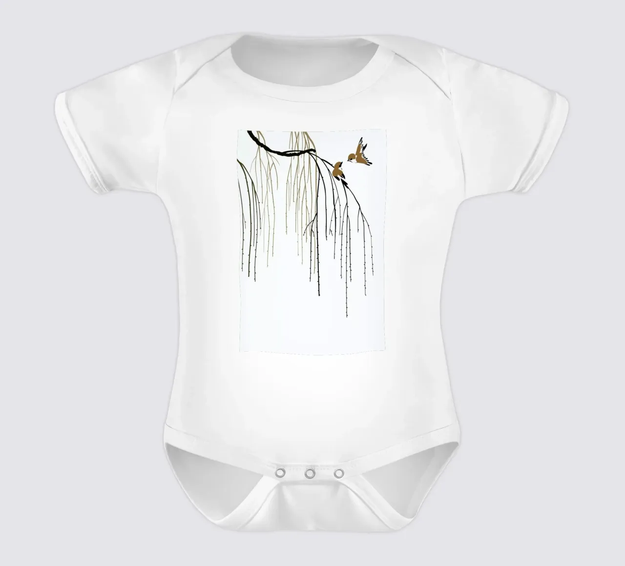 Two Little Birds II body neonato maniche corte da Flora & Fauna
