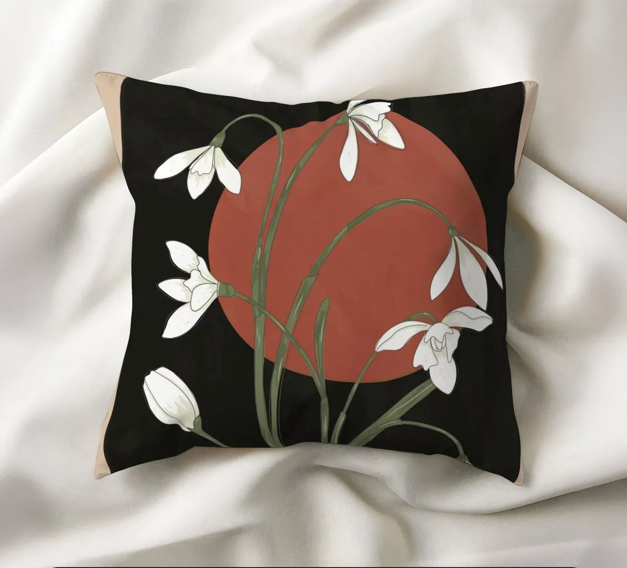 Beautiful Snowdrop Flowers 2 cuscino da cityart