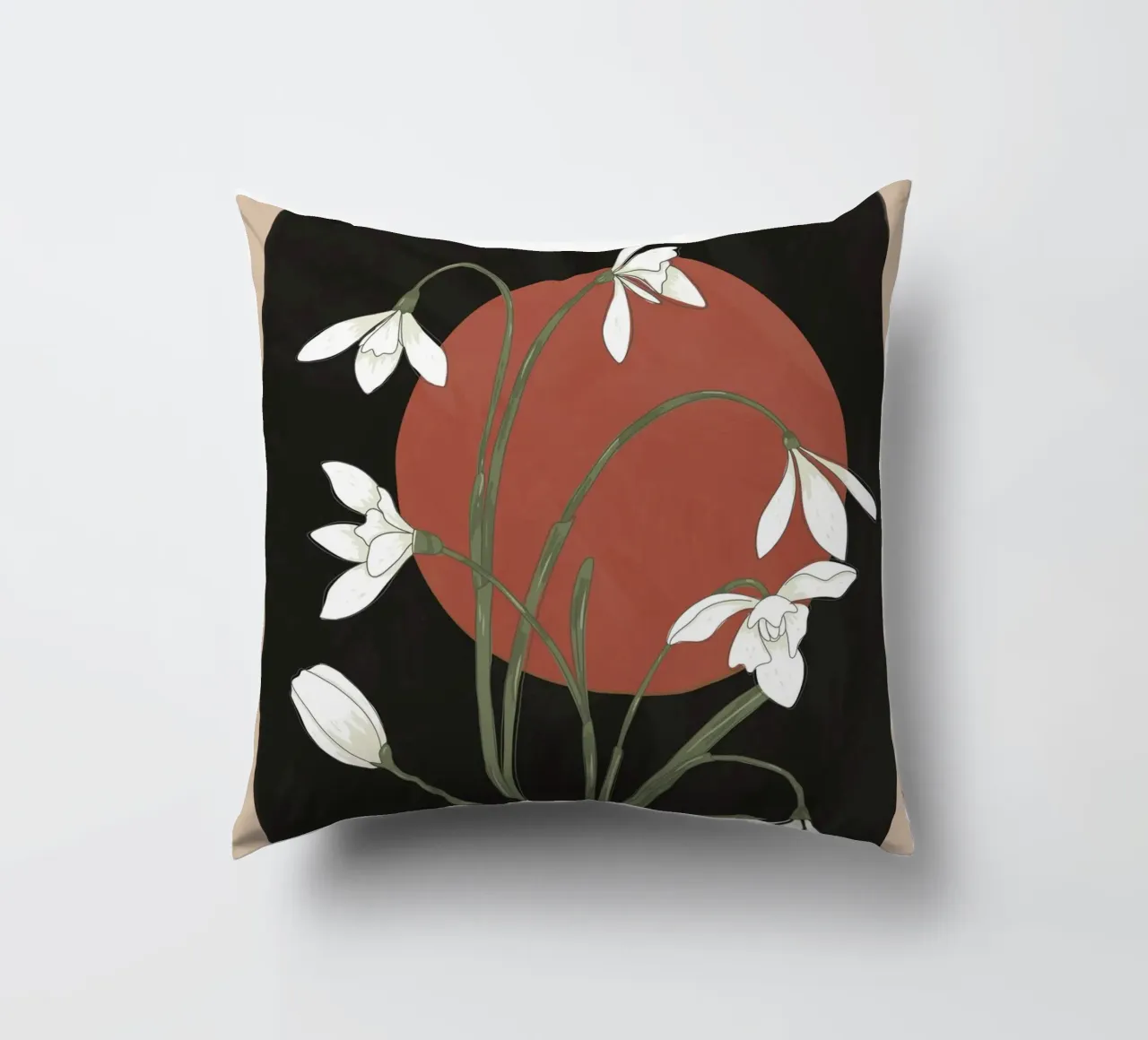 Beautiful Snowdrop Flowers 2 cuscino da cityart