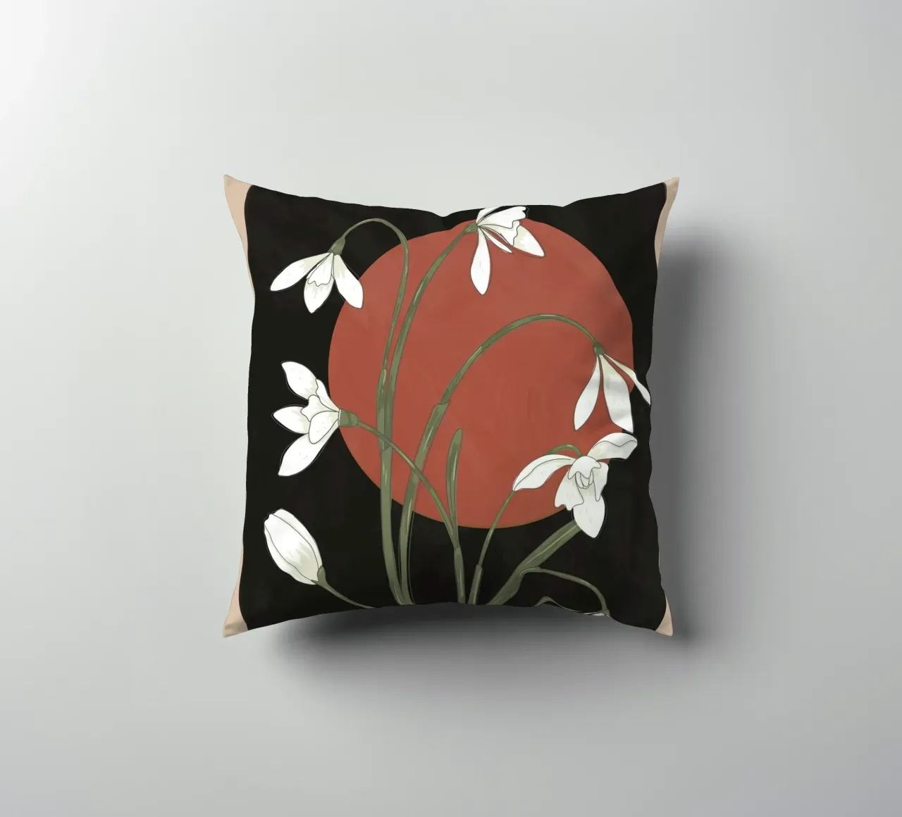 Beautiful Snowdrop Flowers 2 cuscino da cityart