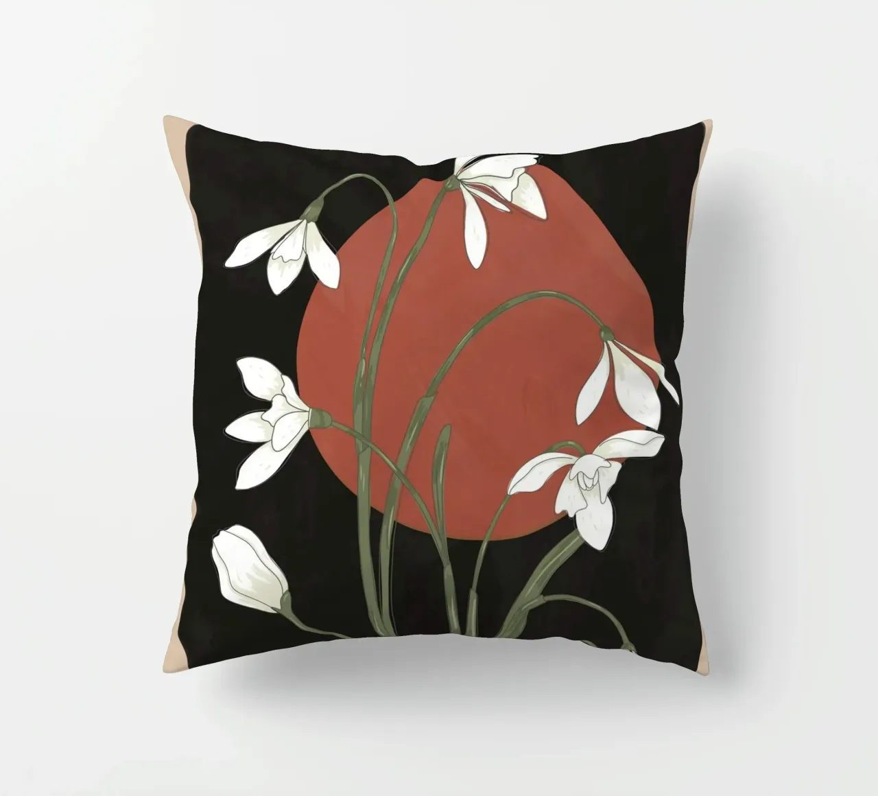 Beautiful Snowdrop Flowers 2 cuscino da cityart
