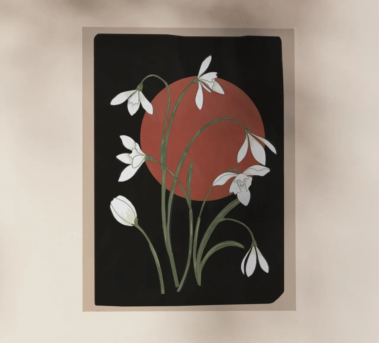Beautiful Snowdrop Flowers 2 pellicola backlit da cityart