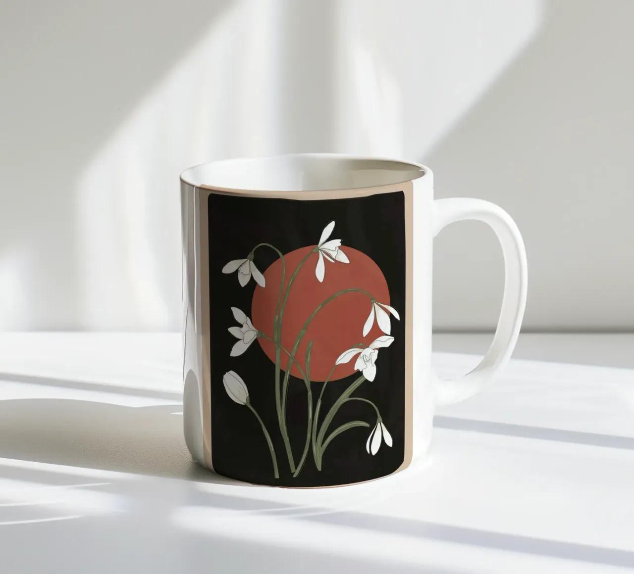 Beautiful Snowdrop Flowers 2 tazza in ceramica da cityart