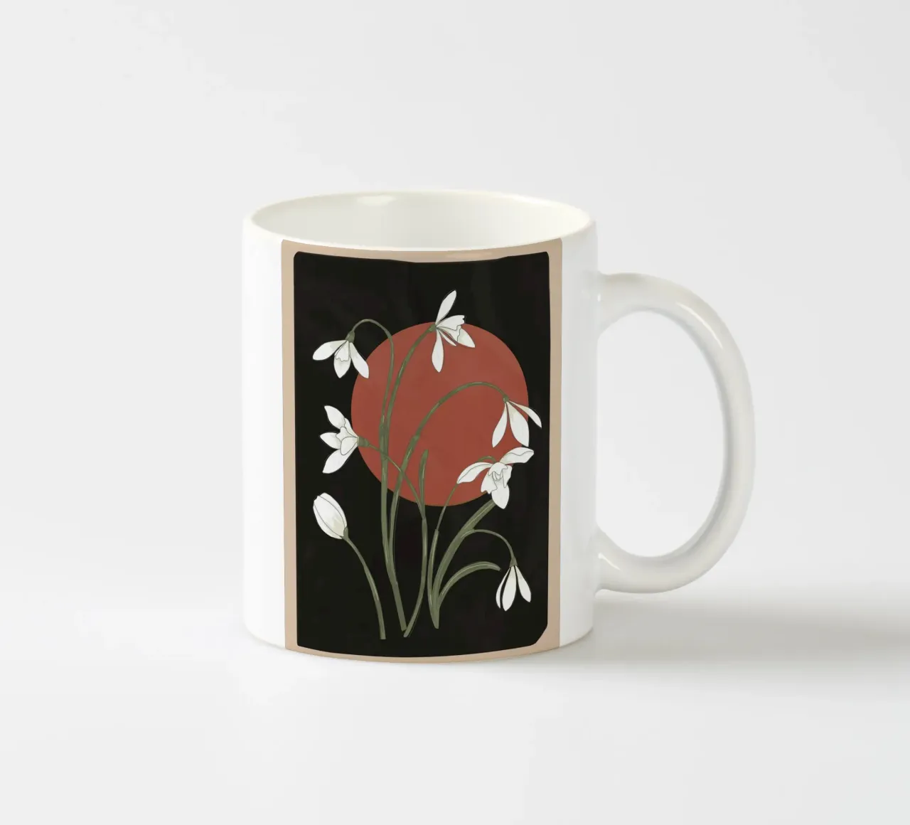 Beautiful Snowdrop Flowers 2 tazza in ceramica da cityart