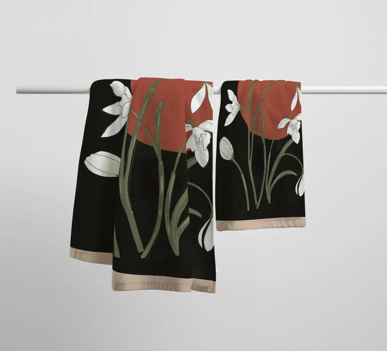 Beautiful Snowdrop Flowers 2 asciugamano da bagno da cityart