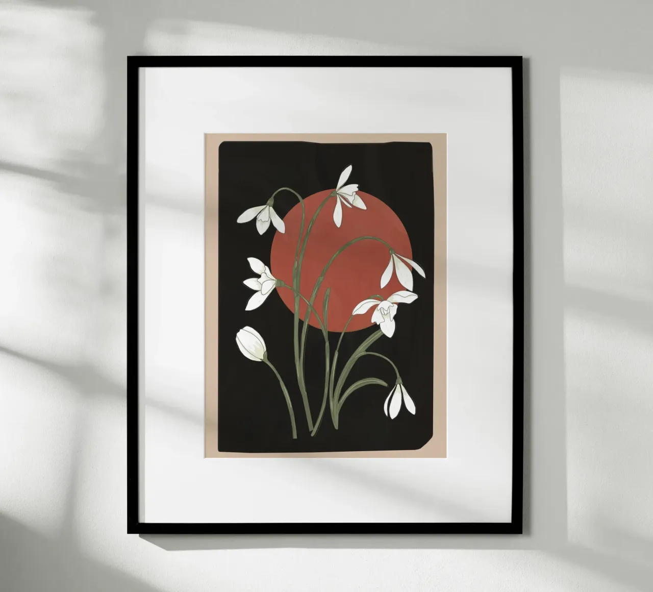 Beautiful Snowdrop Flowers 2 poster con telaio in alluminio da cityart