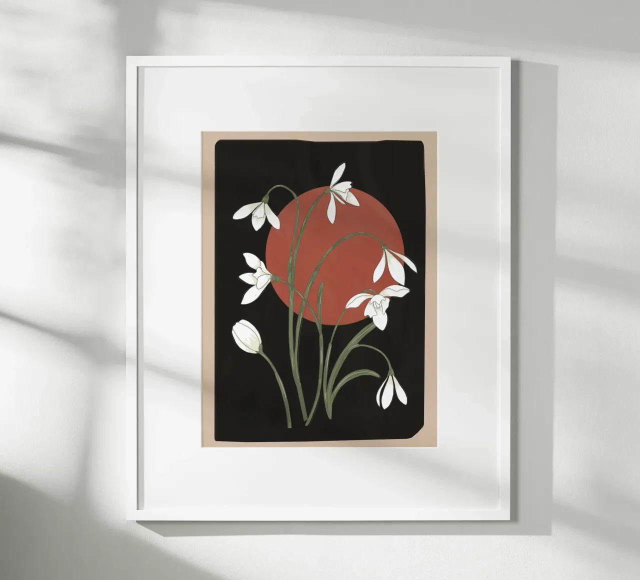 Beautiful Snowdrop Flowers 2 poster con telaio in alluminio da cityart