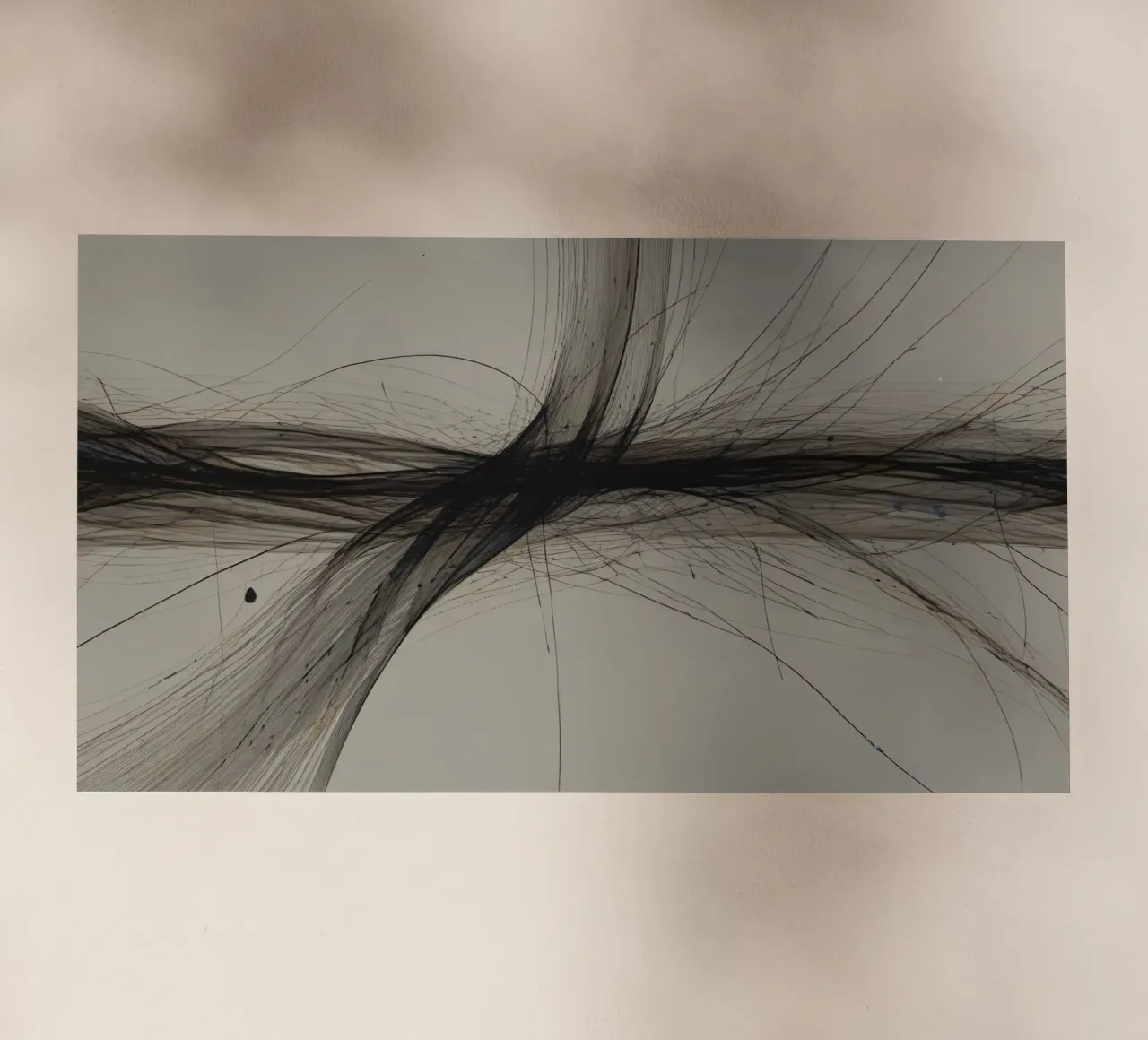 Disegno astratto in bianco e nero con linee che si intersecano pellicola backlit da DesignDoodle