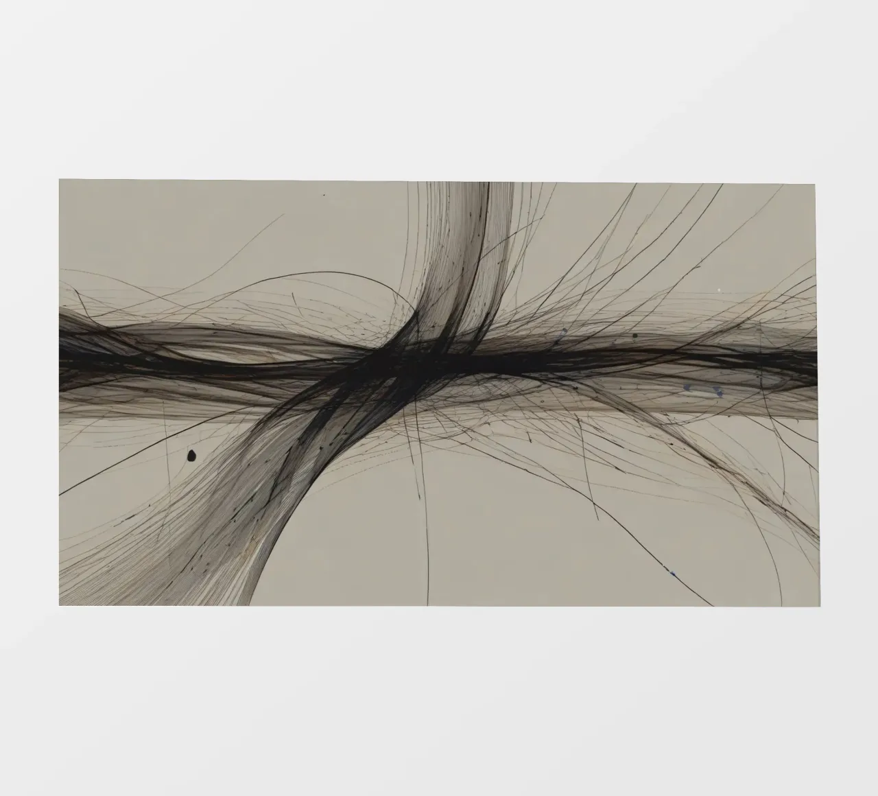 Disegno astratto in bianco e nero con linee che si intersecano telo in pvc da DesignDoodle