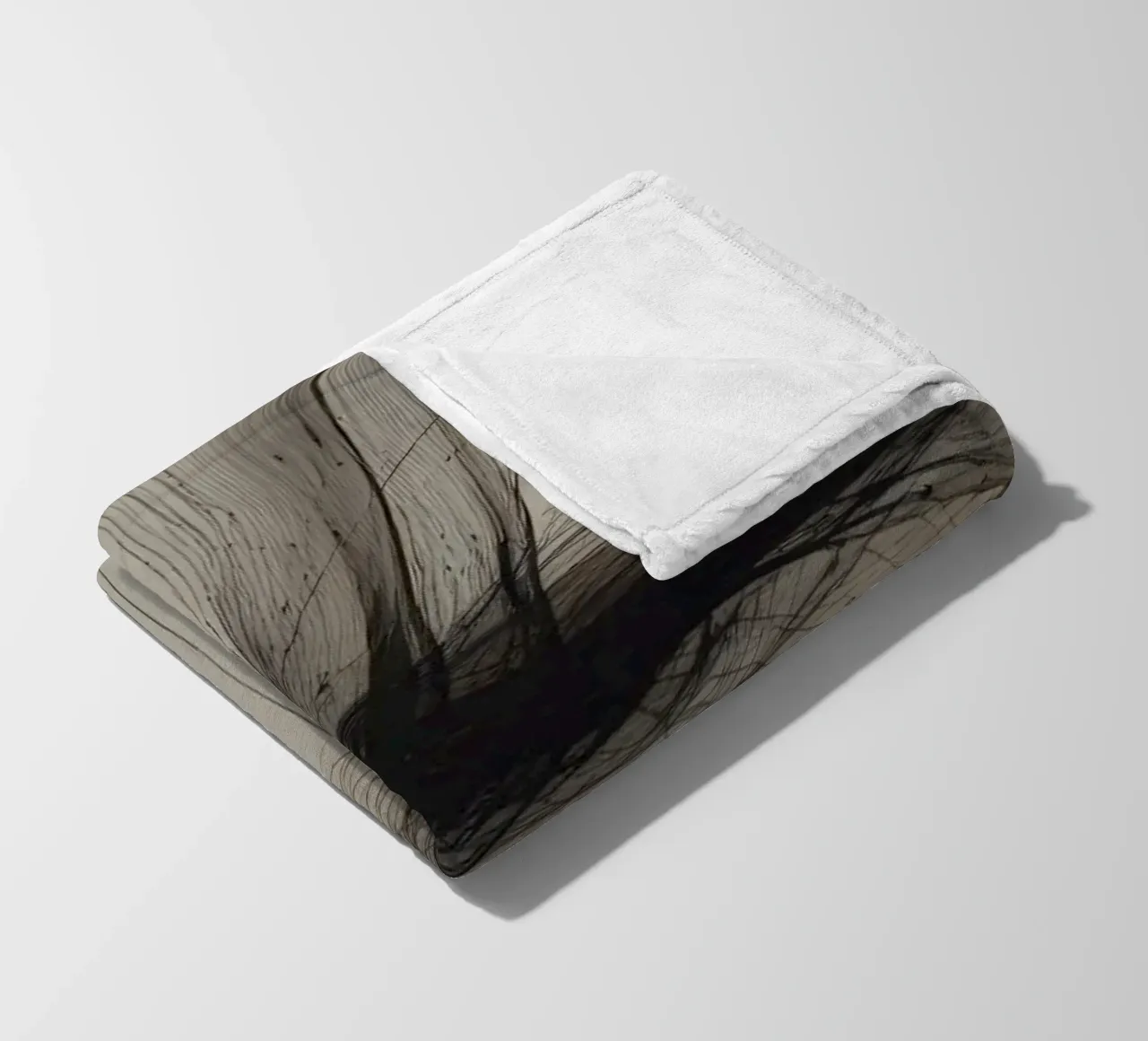 Abstract black and white design featuring intersecting lines fleece blanket by DesignDoodle
