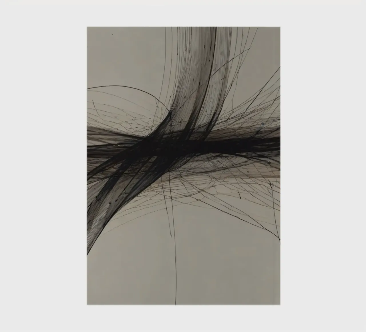 Abstract black and white design featuring intersecting lines notebook by DesignDoodle