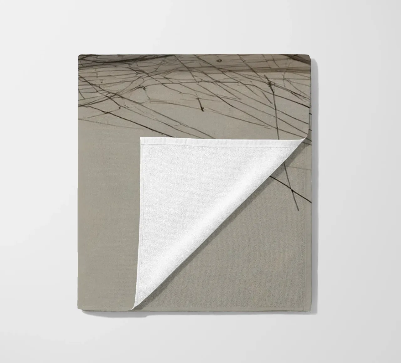 Abstract black and white design featuring intersecting lines beach towel by DesignDoodle