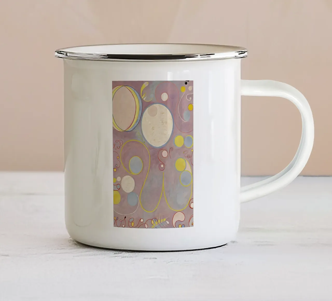 Hilma af Klint - The Ten Largest, No. 8 III tazza in smalto da Vintage by JUNIQE